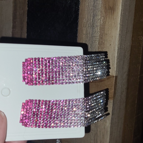 Barbie Ombre Rhinestone Earrings - Picture 2 of 5